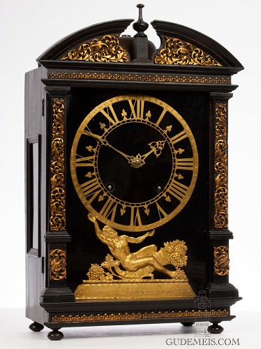 A fine Dutch ebony striking 'Hague Clock' by Johannes Van Ceulen, circa 1690.